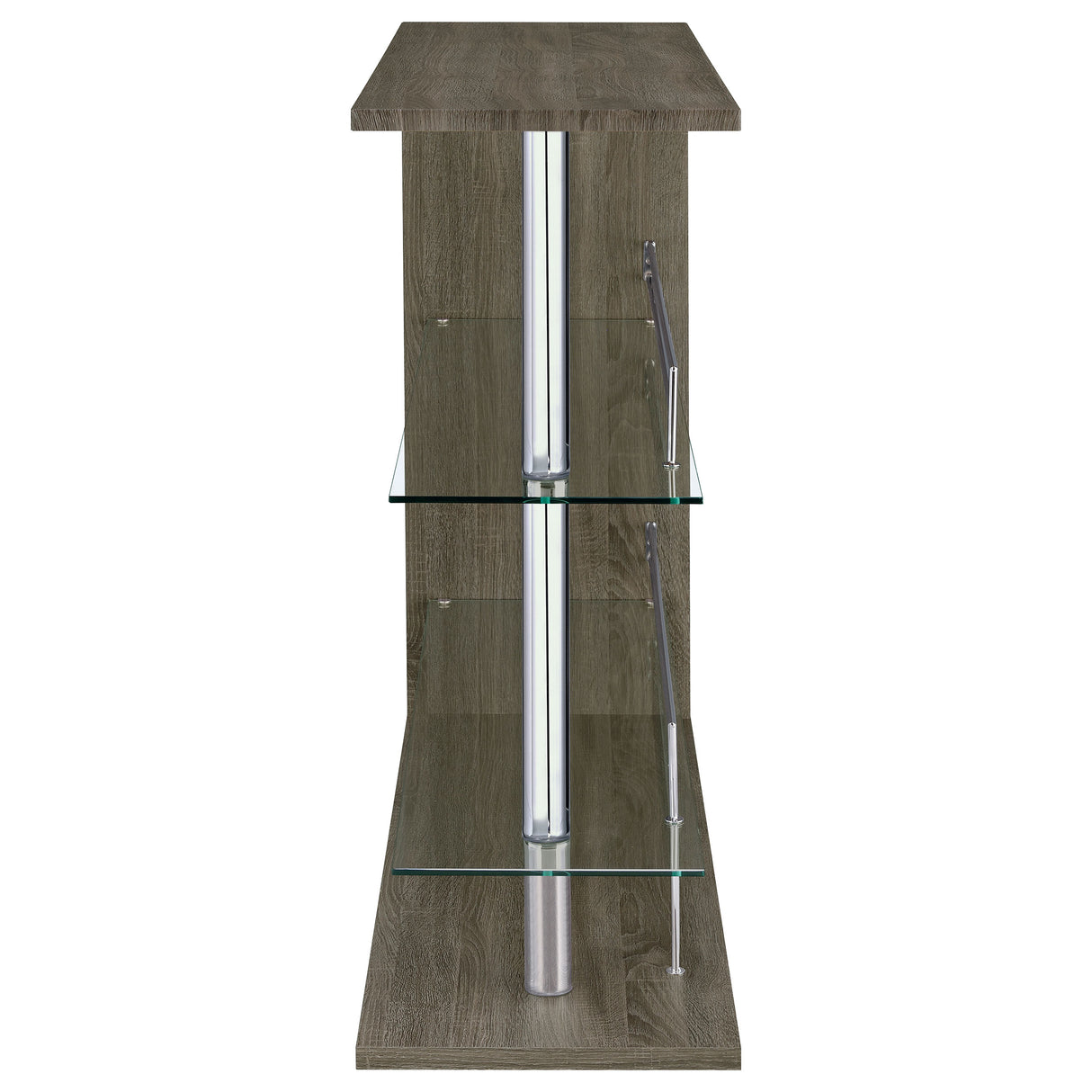 Prescott Rectangular Home Bar Table Weathered Grey - Home Elegance USA