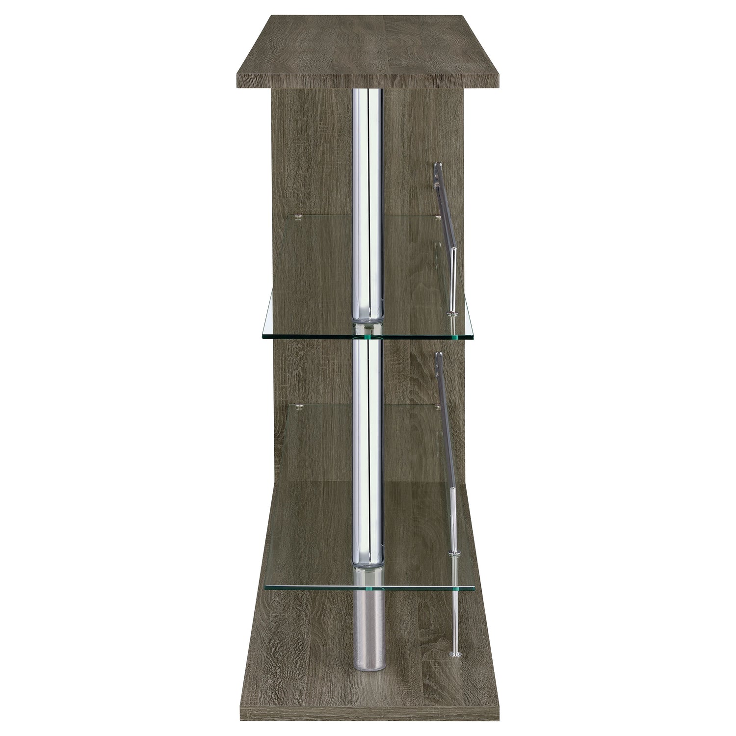 Prescott Rectangular Home Bar Table Weathered Grey - Home Elegance USA