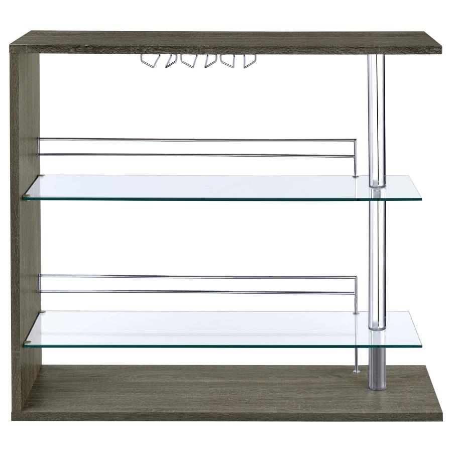 Prescott Rectangular Home Bar Table Weathered Grey - Home Elegance USA