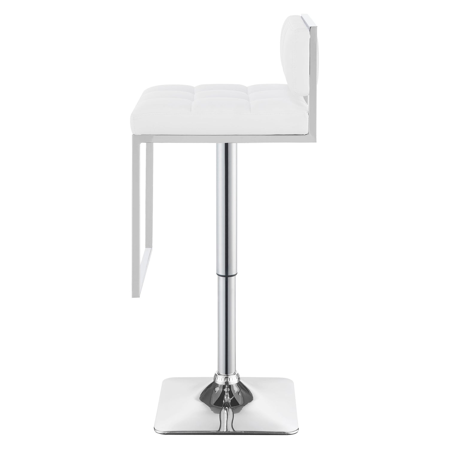 Alameda Adjustable Bar Stool Chrome and White - Home Elegance USA