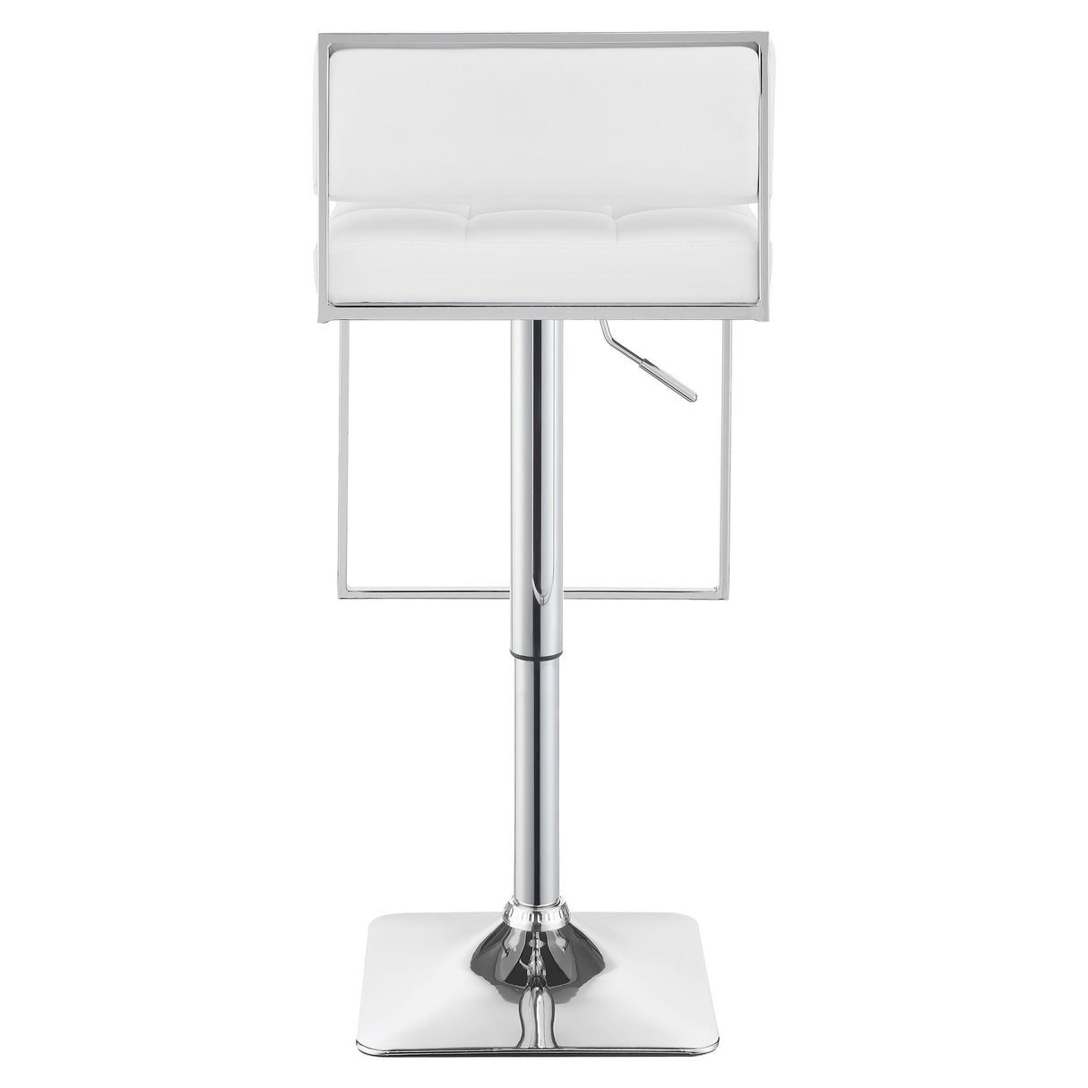 Alameda Adjustable Bar Stool Chrome and White - Home Elegance USA