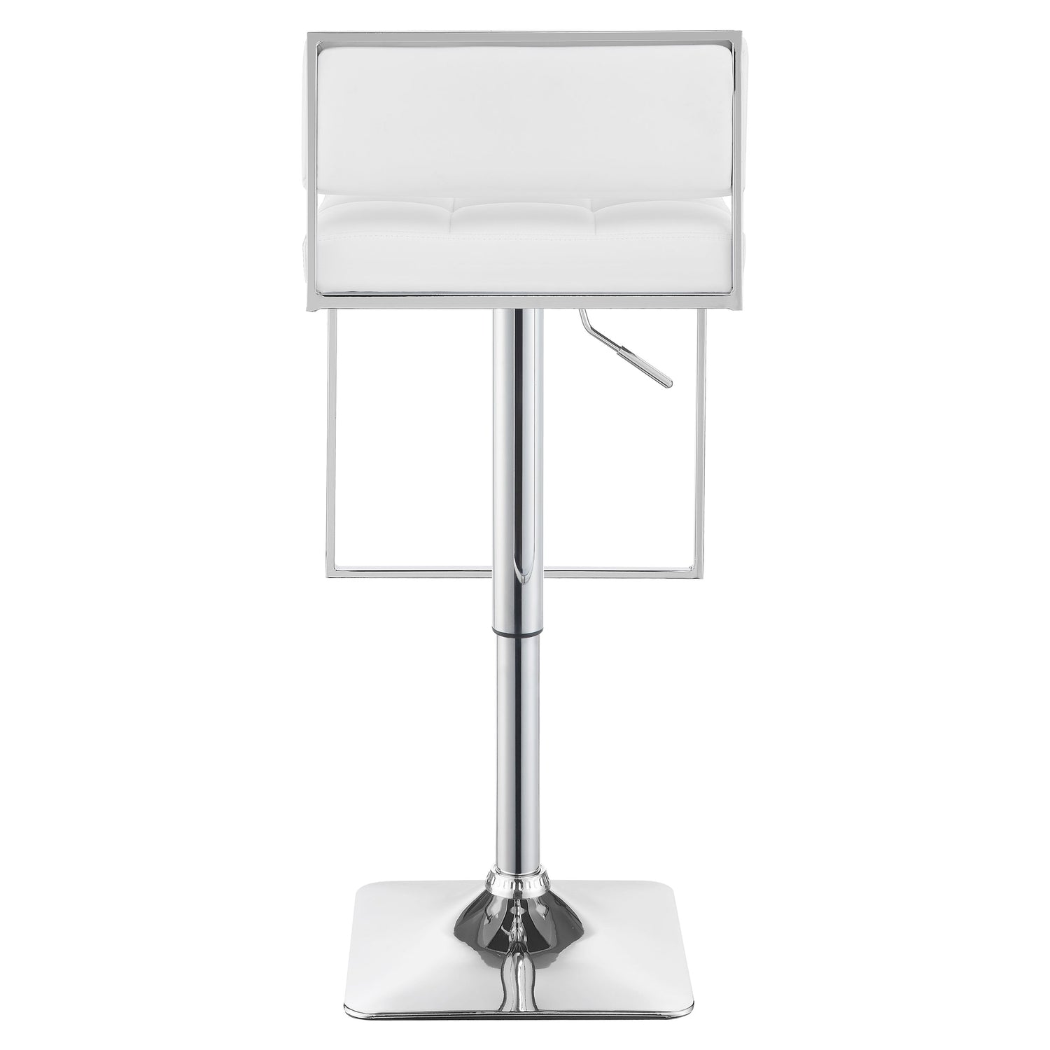 Alameda Adjustable Bar Stool Chrome and White - Home Elegance USA