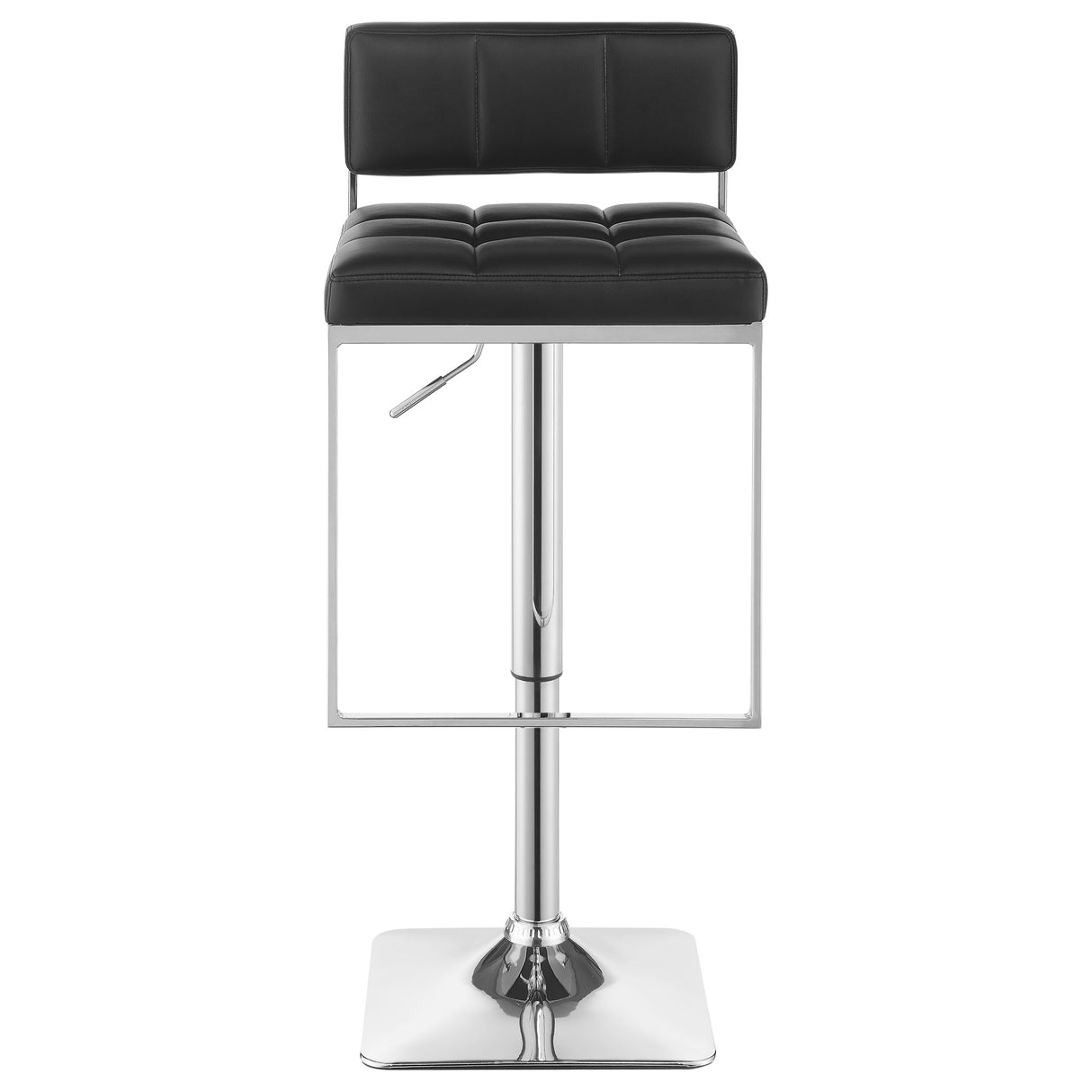 Alameda Adjustable Bar Stool Chrome and Black - Home Elegance USA