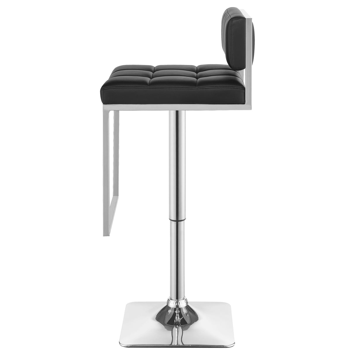 Alameda Adjustable Bar Stool Chrome and Black - Home Elegance USA
