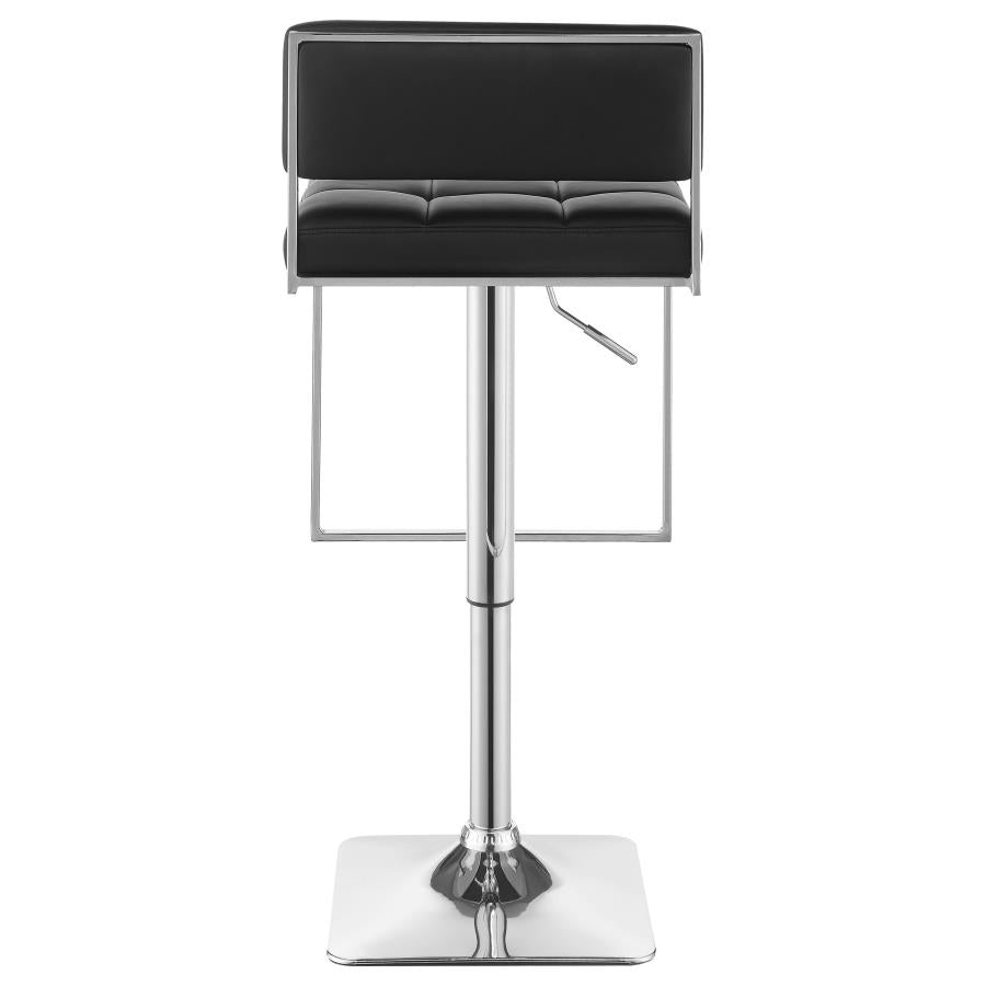Alameda Adjustable Bar Stool Chrome and Black - Home Elegance USA