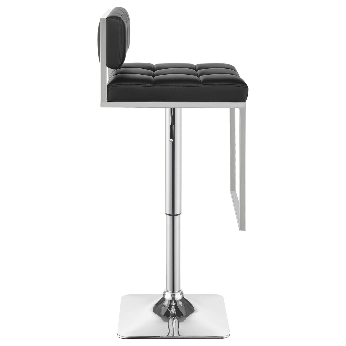 Alameda Adjustable Bar Stool Chrome and Black - Home Elegance USA