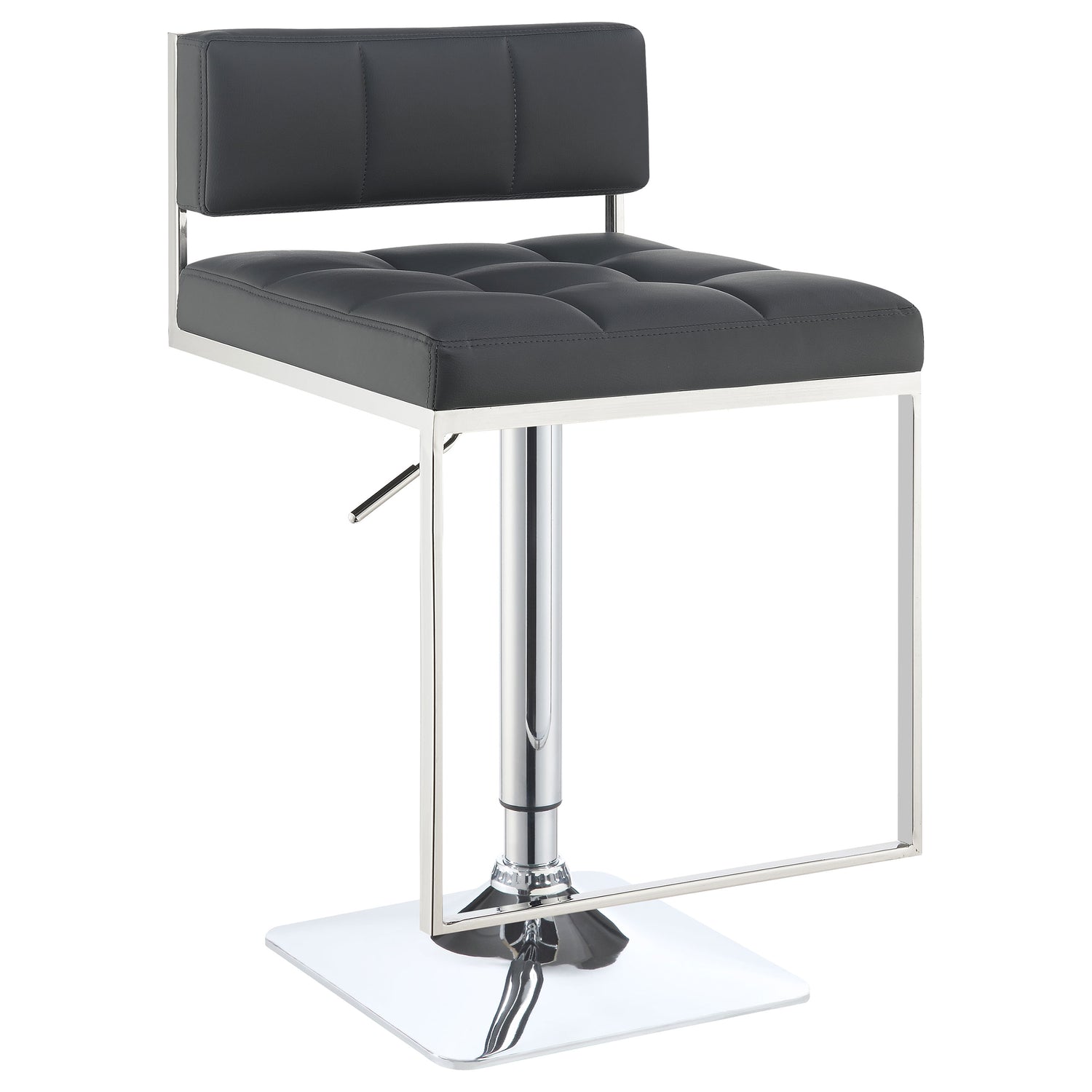 Alameda Adjustable Bar Stool Chrome and Grey - Home Elegance USA