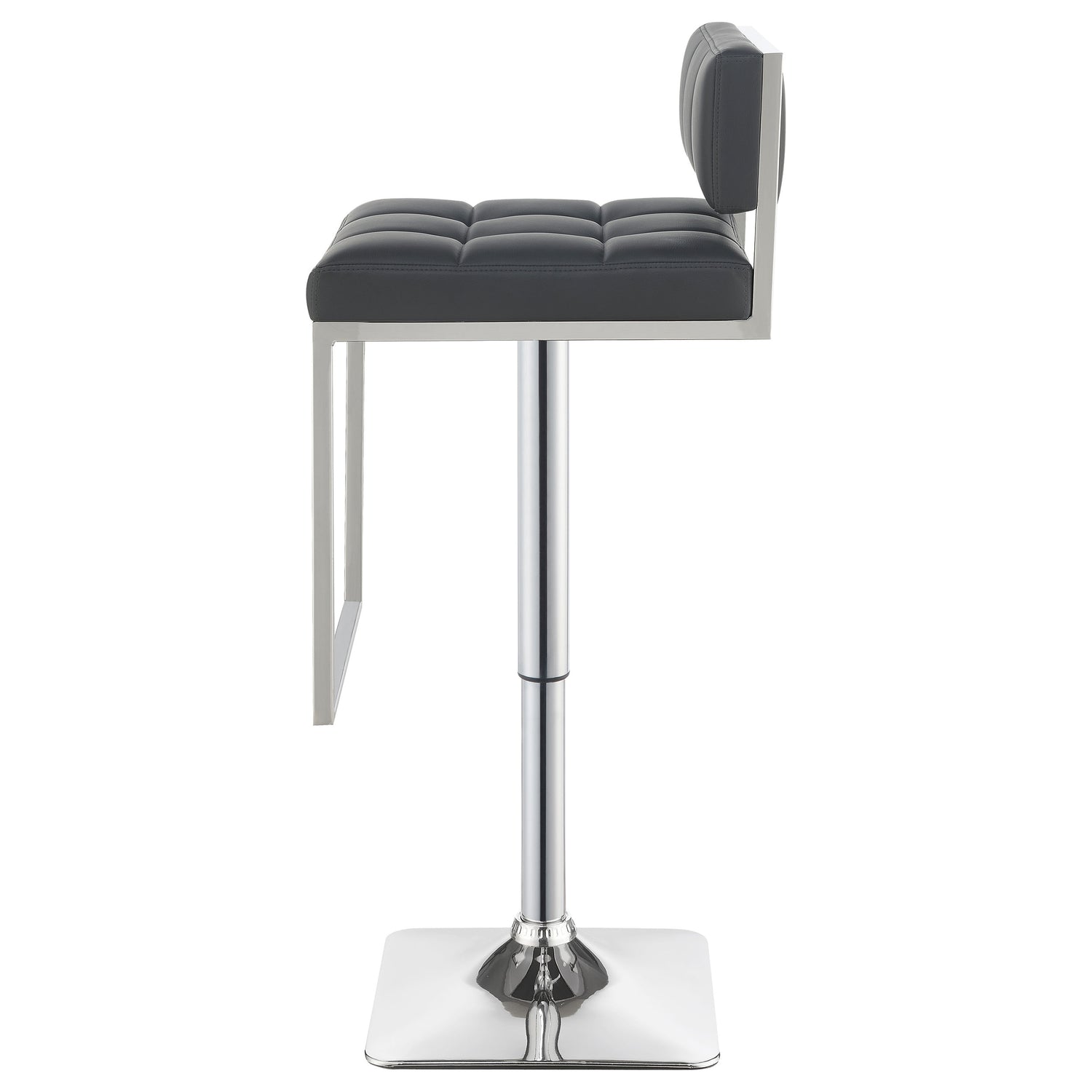 Alameda Adjustable Bar Stool Chrome and Grey - Home Elegance USA