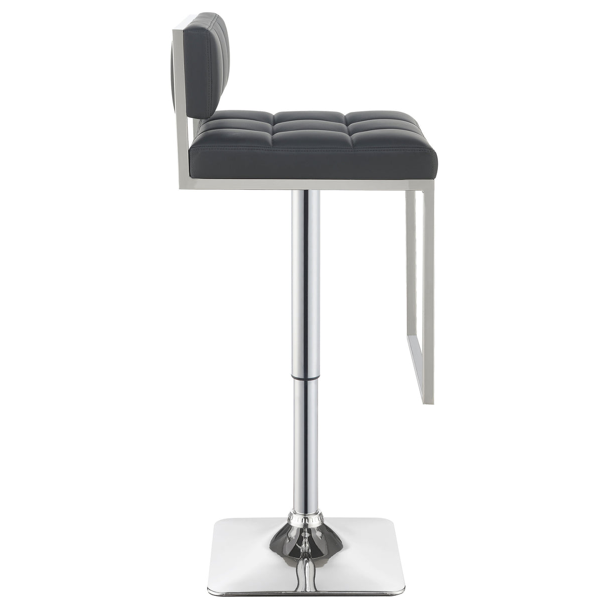 Alameda Adjustable Bar Stool Chrome and Grey - Home Elegance USA