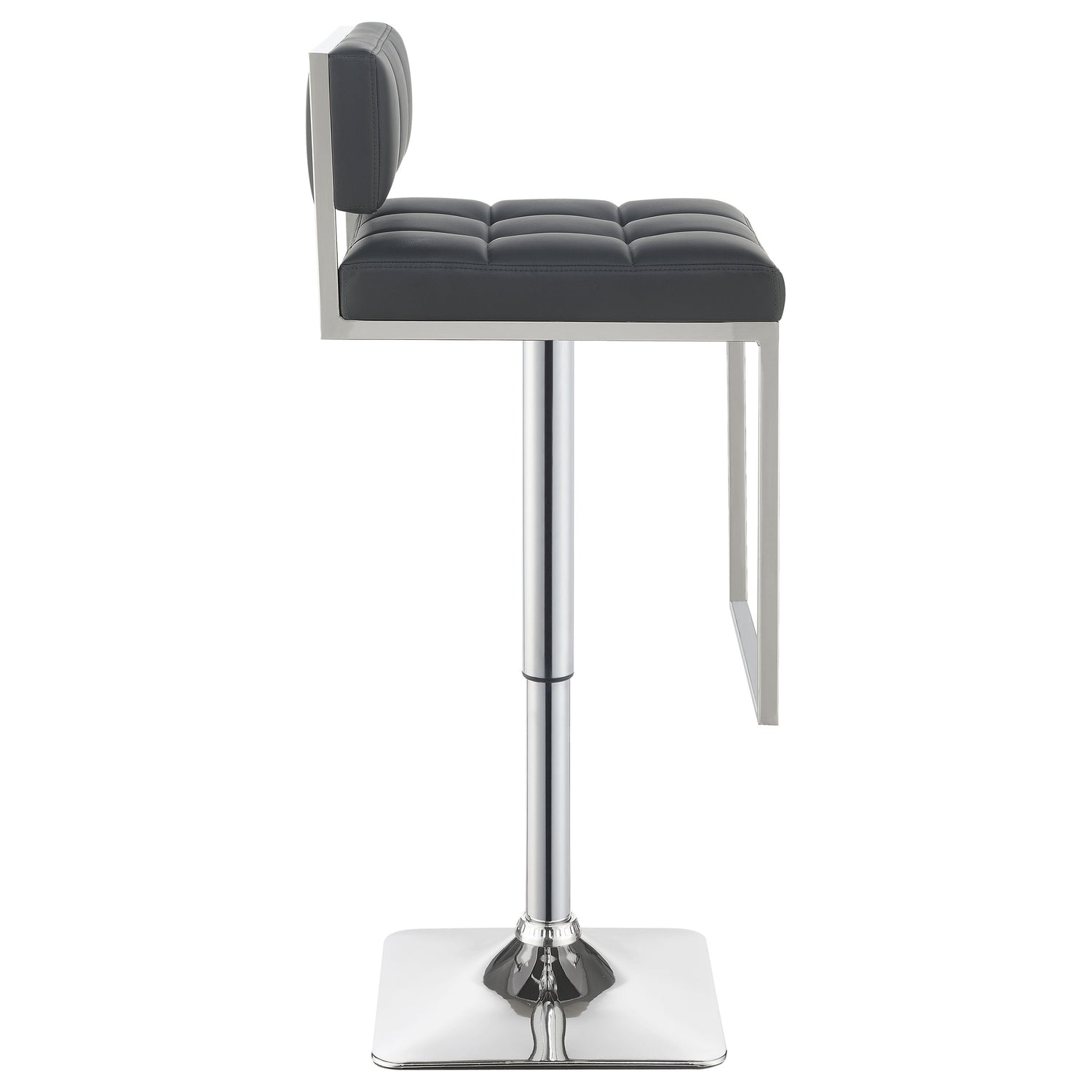 Alameda Adjustable Bar Stool Chrome and Grey - Home Elegance USA