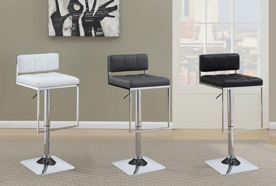 Alameda Adjustable Bar Stool Chrome and Grey - Home Elegance USA