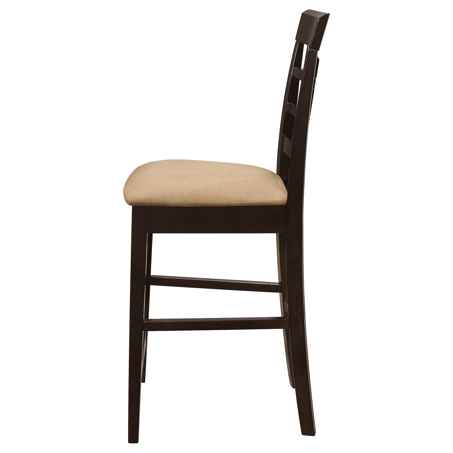 Gabriel Lattice Back Counter Chair Cappuccino (Set of 2) - Home Elegance USA