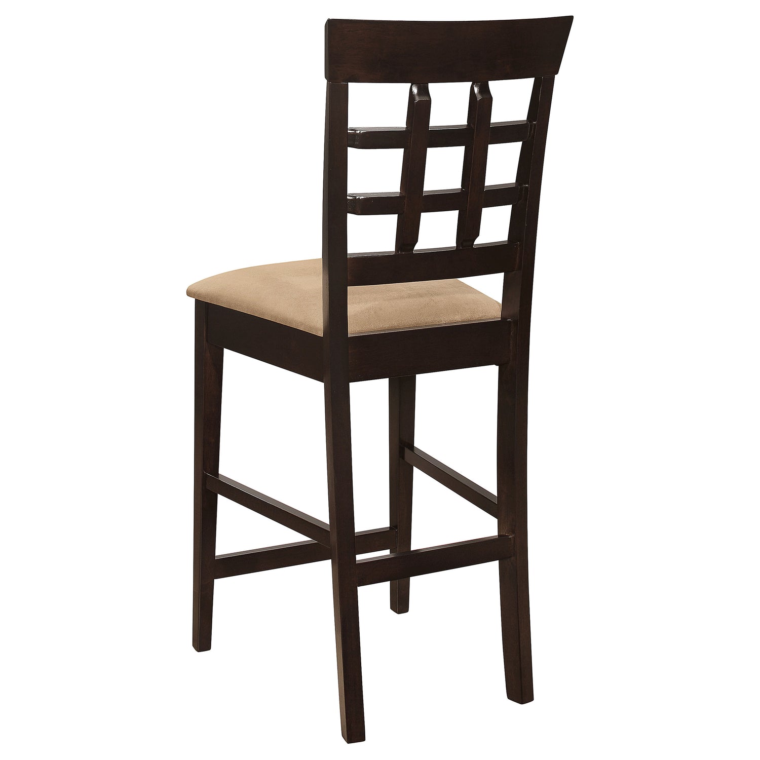 Gabriel Lattice Back Counter Chair Cappuccino (Set of 2) - Home Elegance USA