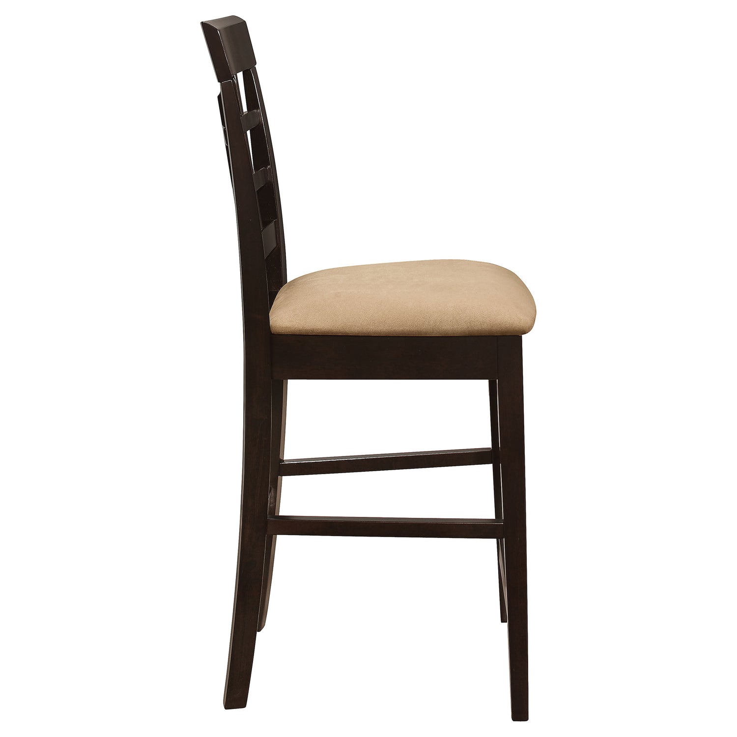 Gabriel Lattice Back Counter Chair Cappuccino (Set of 2) - Home Elegance USA