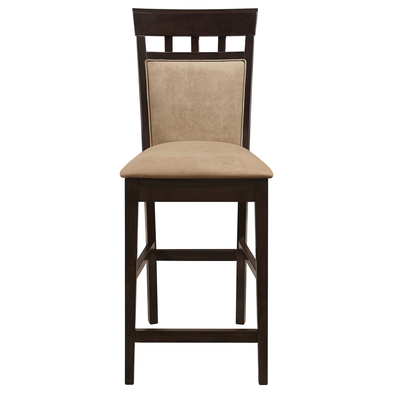 Gabriel Closed Back Counter Chair Cappuccino (Set of 2) - Home Elegance USA