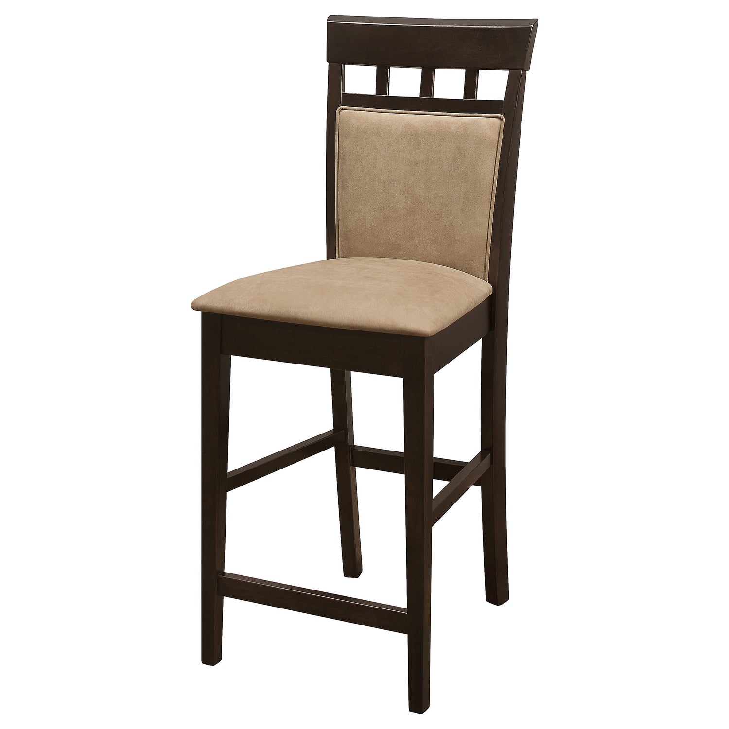 Gabriel Closed Back Counter Chair Cappuccino (Set of 2) - Home Elegance USA