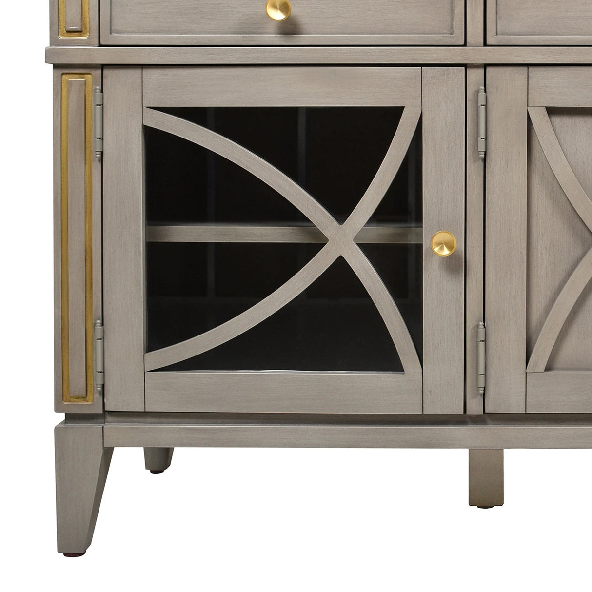 Dauphin 71' TV Stand Storage Display Console Table, Grey Cashmere Wood - sold by Home Elegance USA