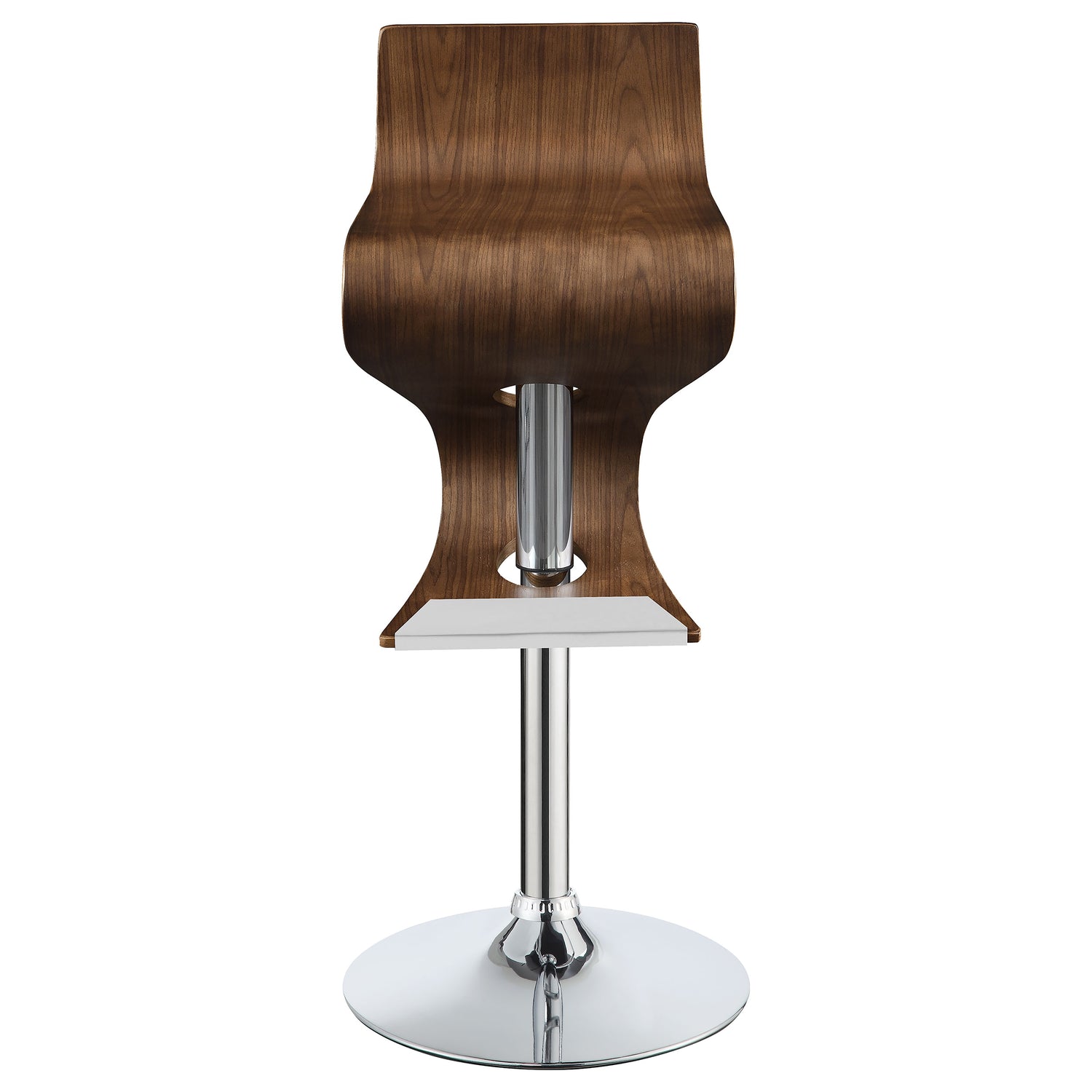 Covina Adjustable Bar Stool Walnut and Chrome - Home Elegance USA