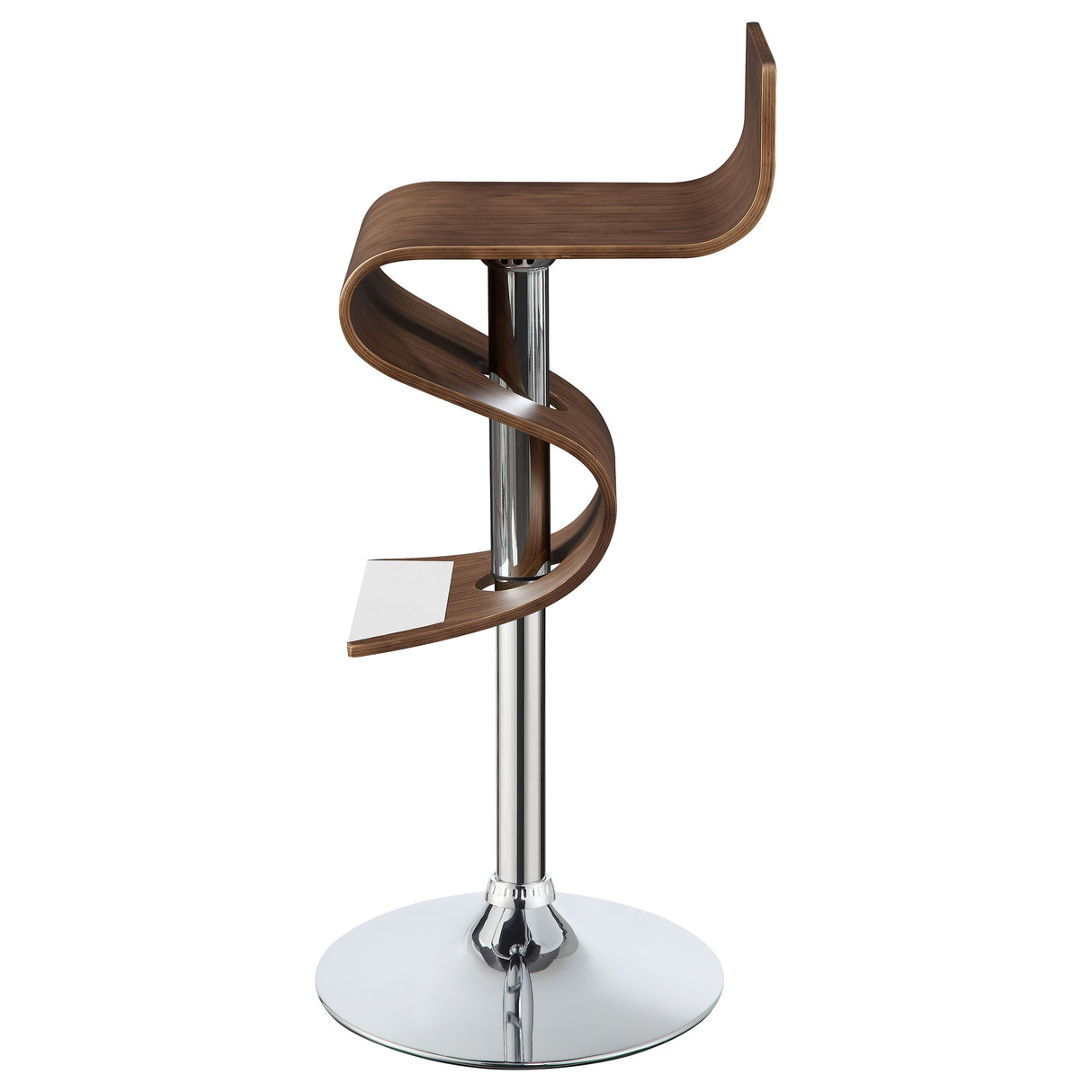 Covina Adjustable Bar Stool Walnut and Chrome - Home Elegance USA