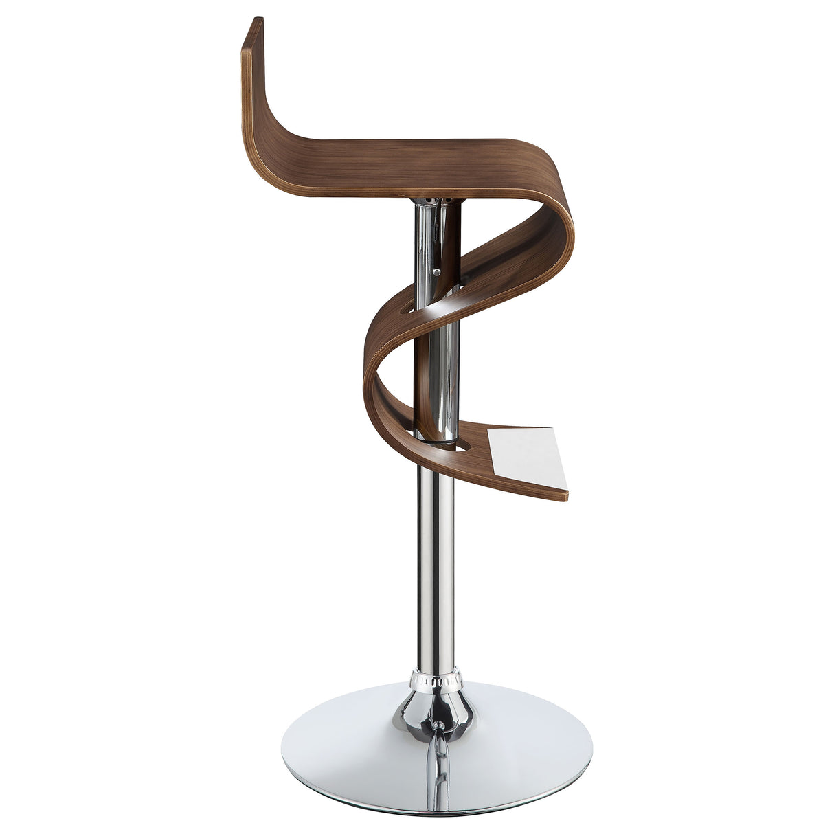 Covina Adjustable Bar Stool Walnut and Chrome - Home Elegance USA