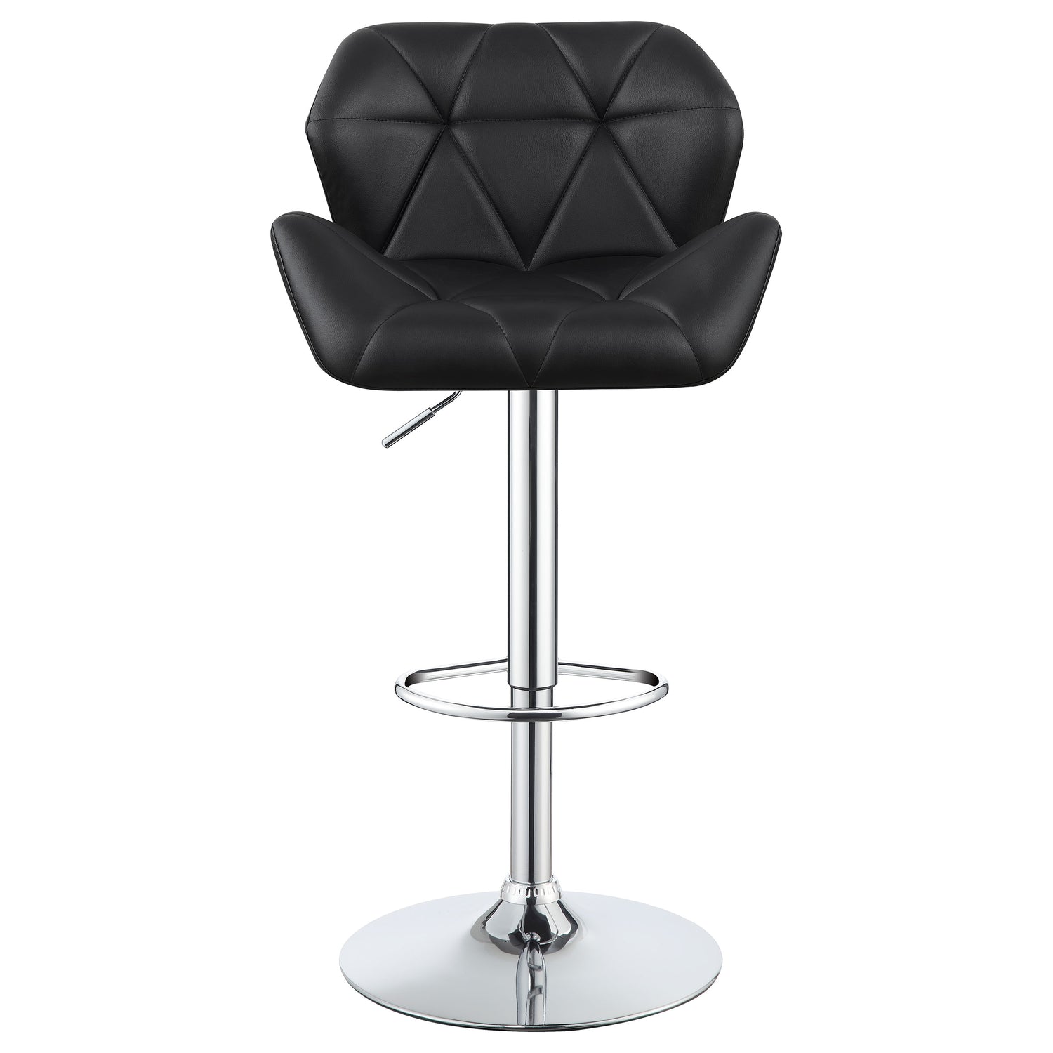 Berrington Upholstered Adjustable Bar Stool Black (Set of 2) - Home Elegance USA