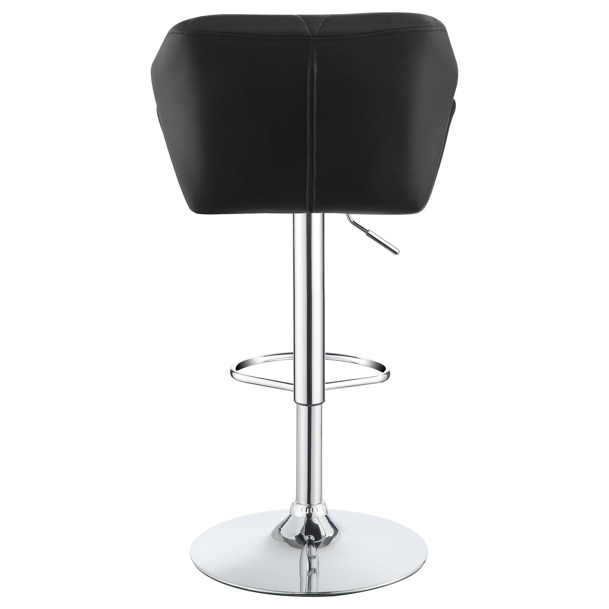 Berrington Upholstered Adjustable Bar Stool Black (Set of 2) - Home Elegance USA
