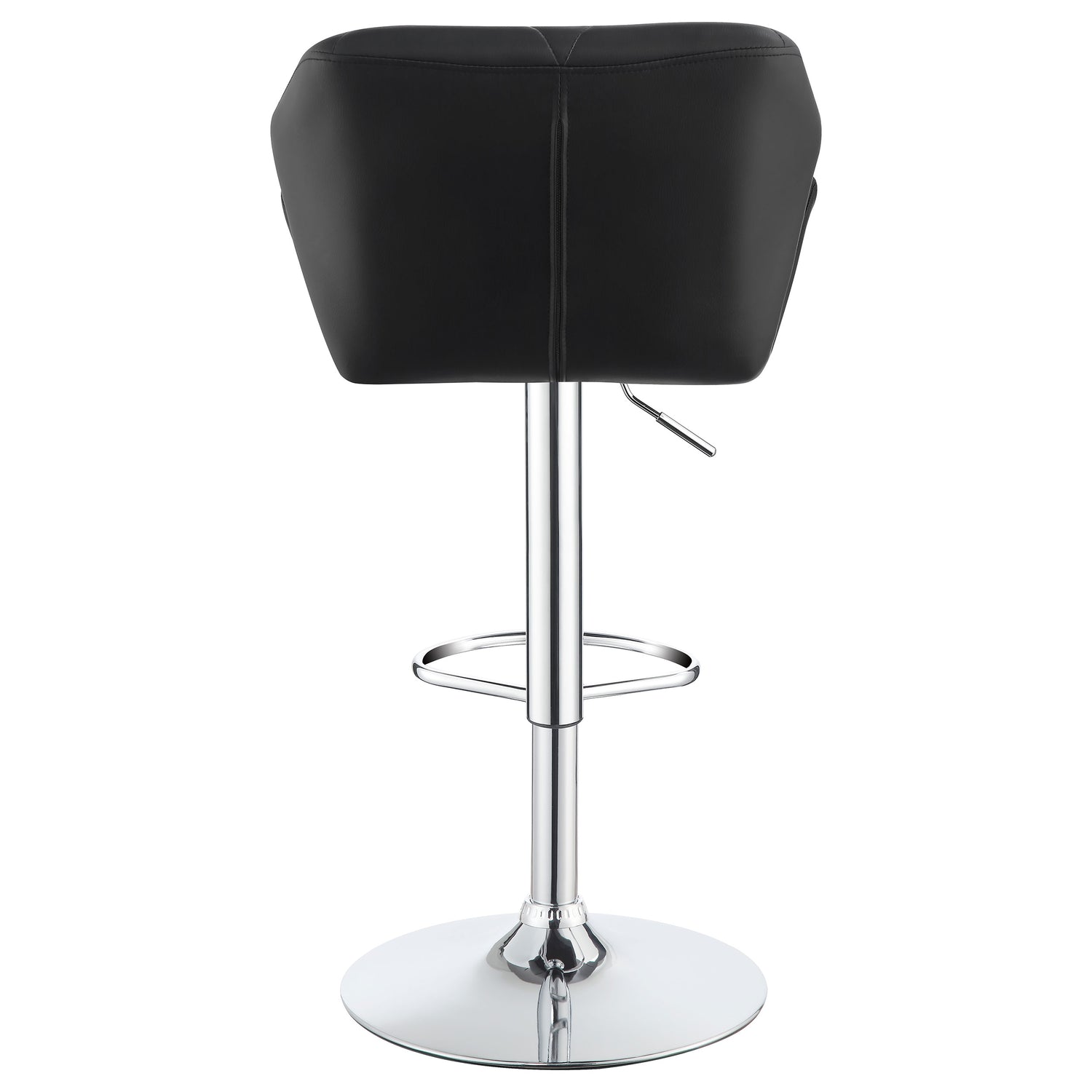 Berrington Upholstered Adjustable Bar Stool Black (Set of 2) - Home Elegance USA