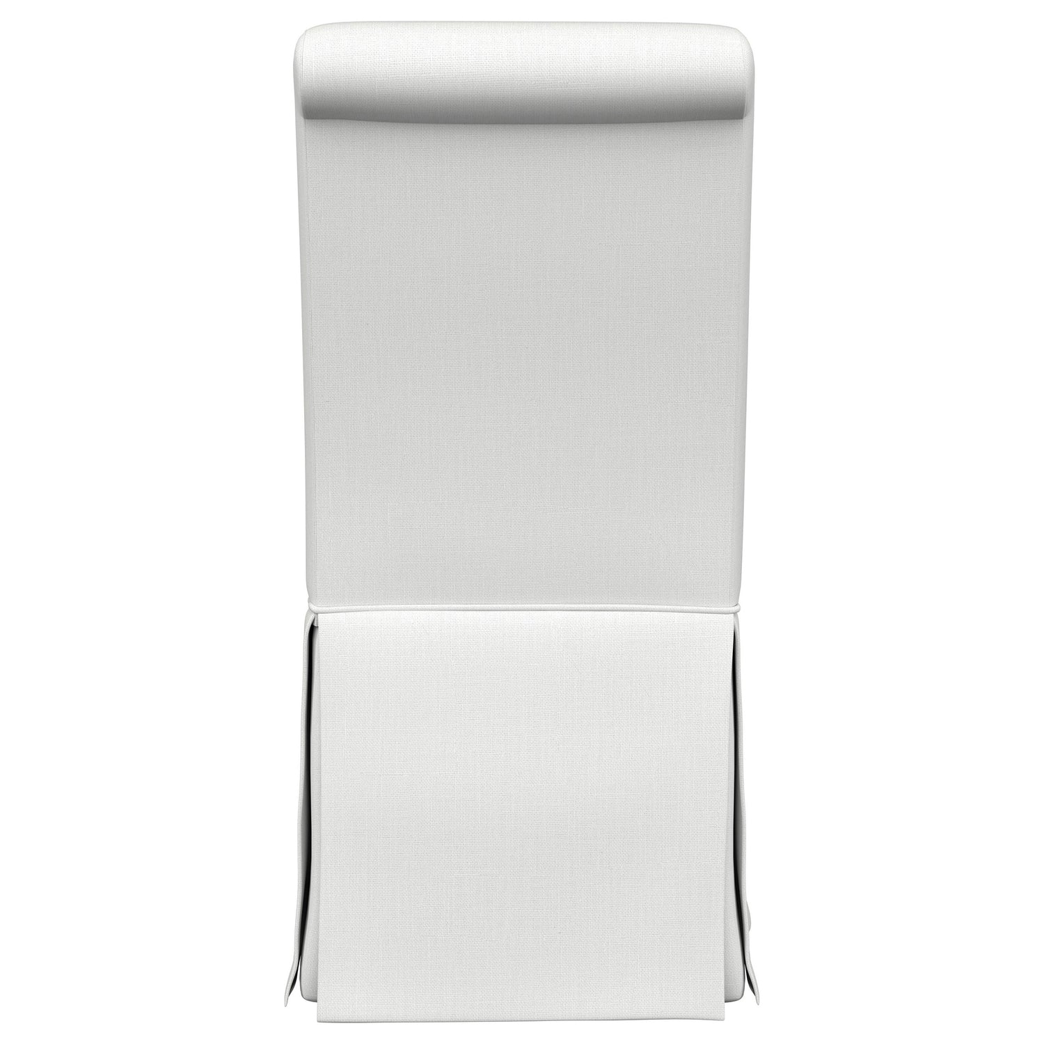 Shawna Upholstered Skirted Dining Chair White (Set of 2) - Home Elegance USA