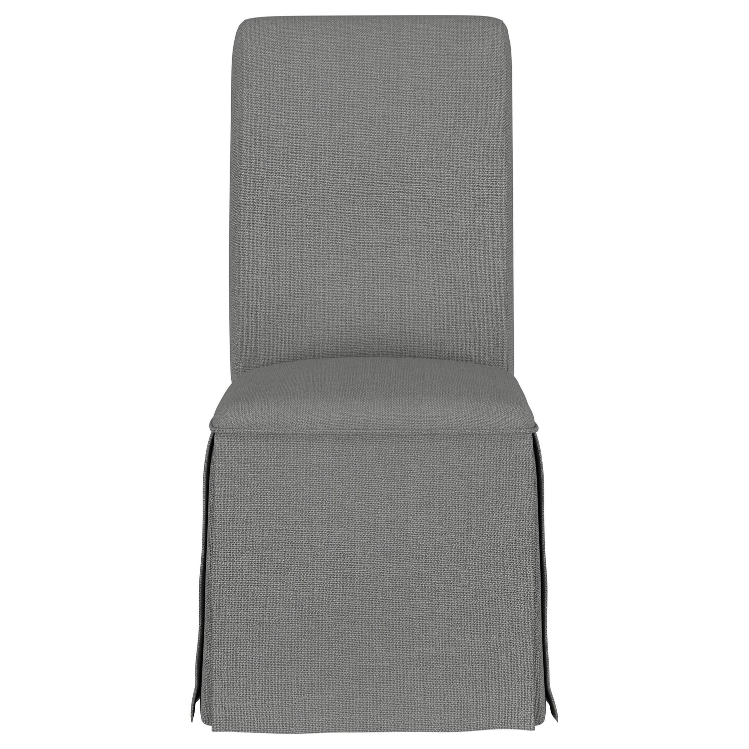 Shawna Upholstered Skirted Dining Chair Light Grey (Set of 2) -  Coaster Furniture
