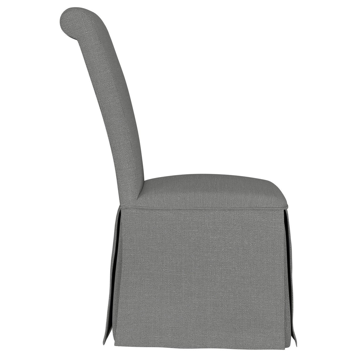 Shawna Upholstered Skirted Dining Chair Light Grey (Set of 2) -  Coaster Furniture
