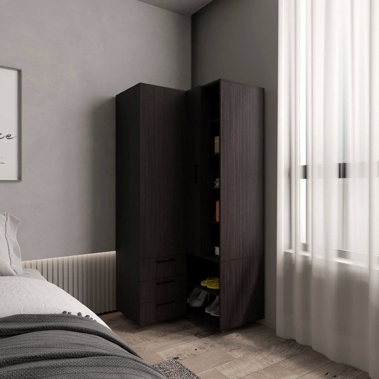 Ursine Armoire, Bedroom, Black - sold by Home Elegance USA
