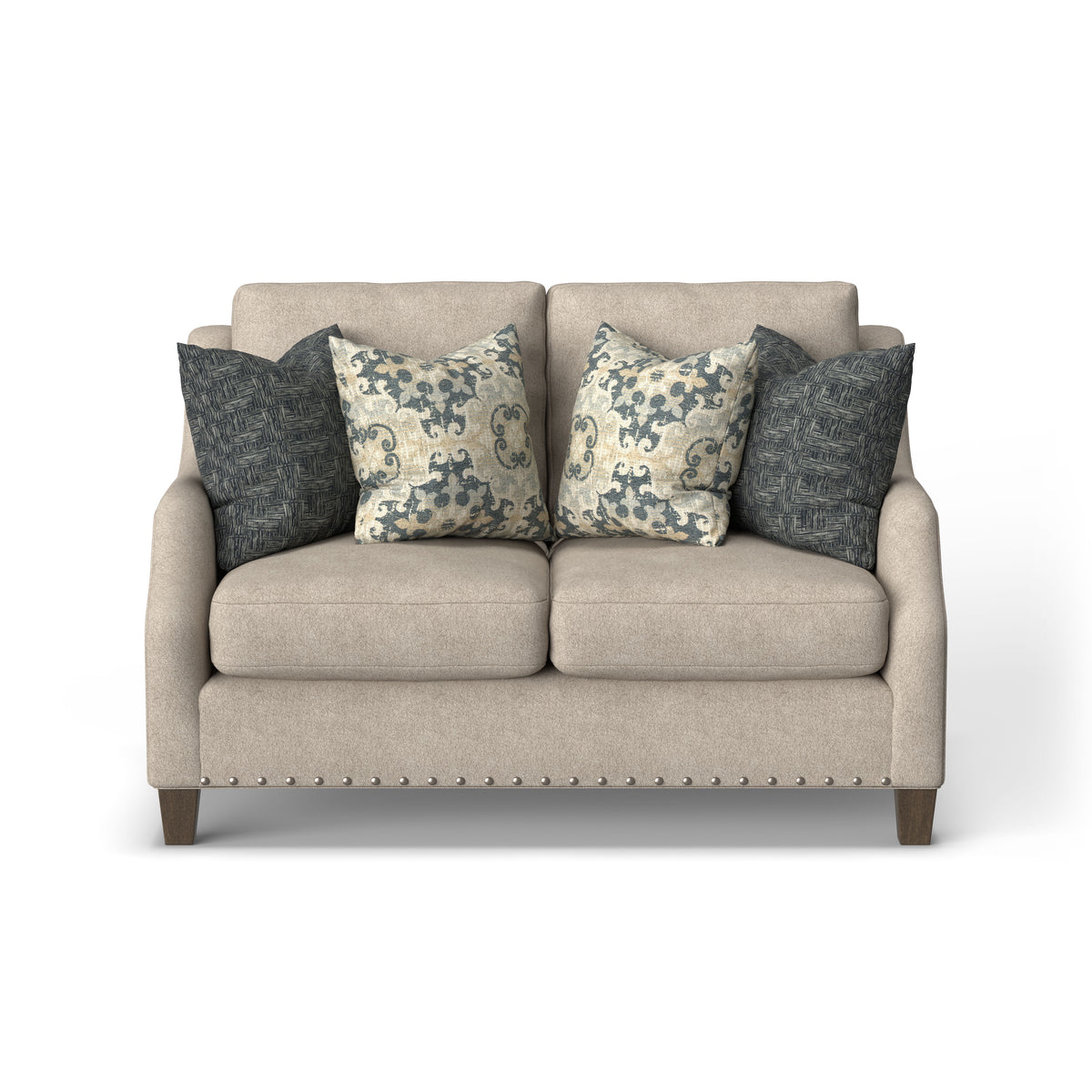 Gianna Fabric Loveseat With Nailhead Trim | Flexsteel