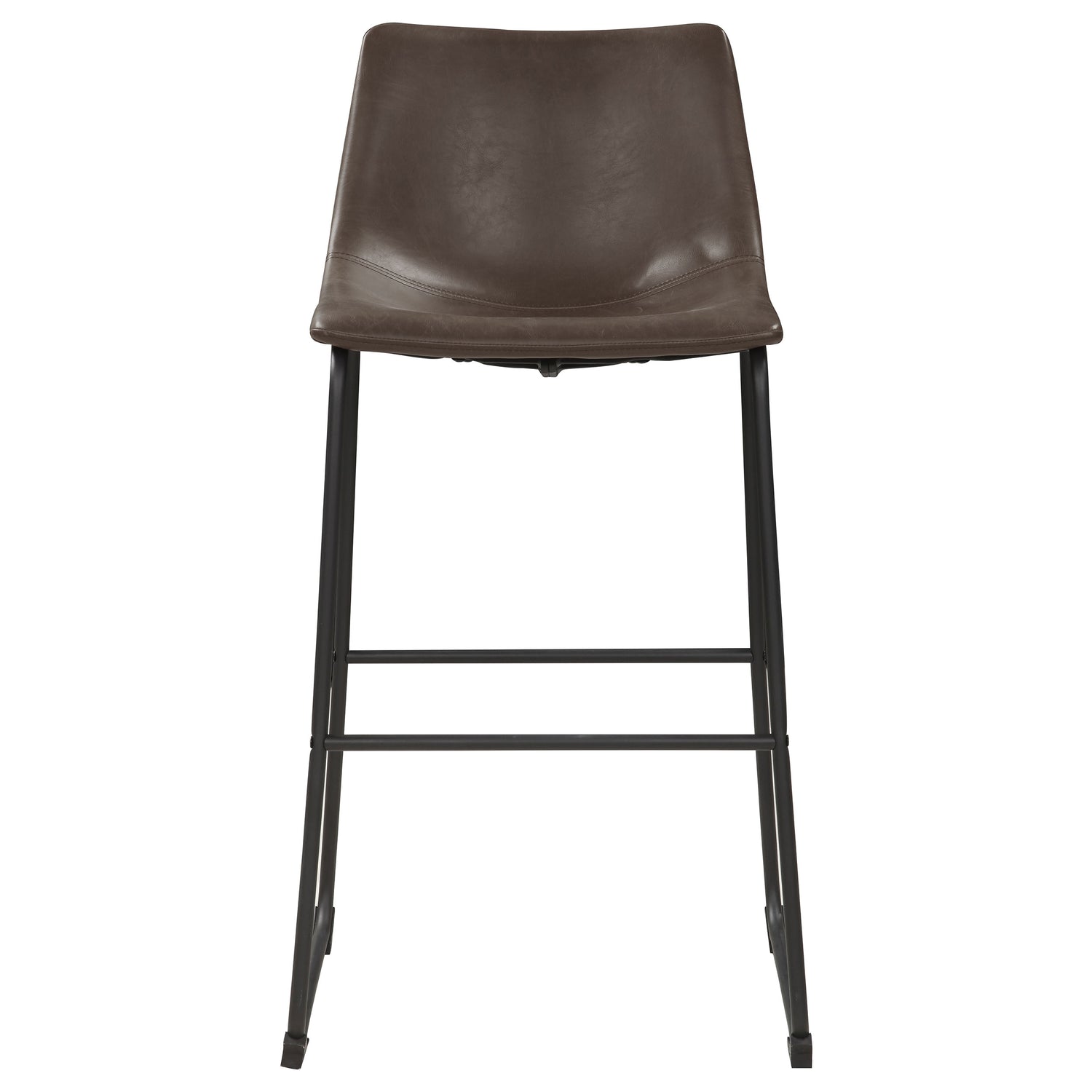 Bar Stool - Michelle Armless Bar Stools Two-tone Brown and Black (Set of 2)
