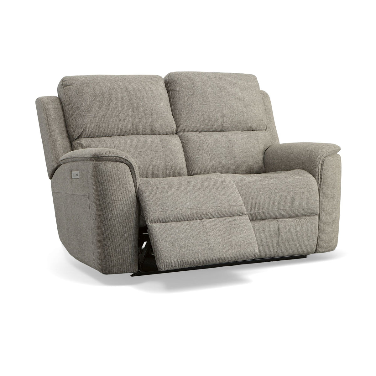 Henry Power Reclining Loveseat With Power Headrests & Lumbar - Fog | Flexsteel