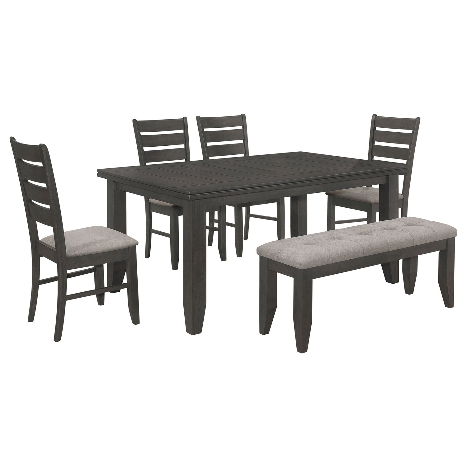 Dalila 6 - piece Rectangular Dining Set Grey and Dark Grey | Coaster | Home Elegance USA