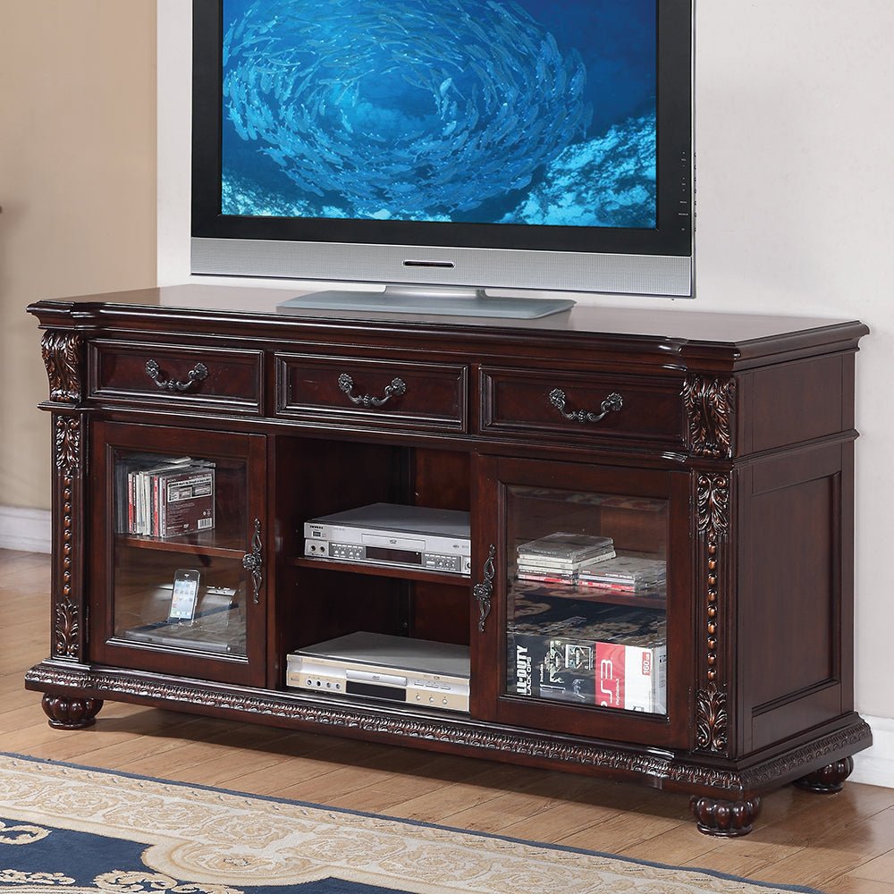 Anondale Tv Stand 10321 Cherry Finish | Acme | Home Elegance USA