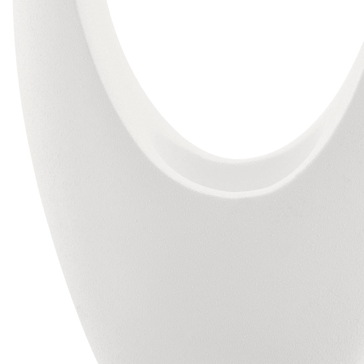 Escultura de jarrón de piso grande de mandolina // Blanco esmerilado | Finesse