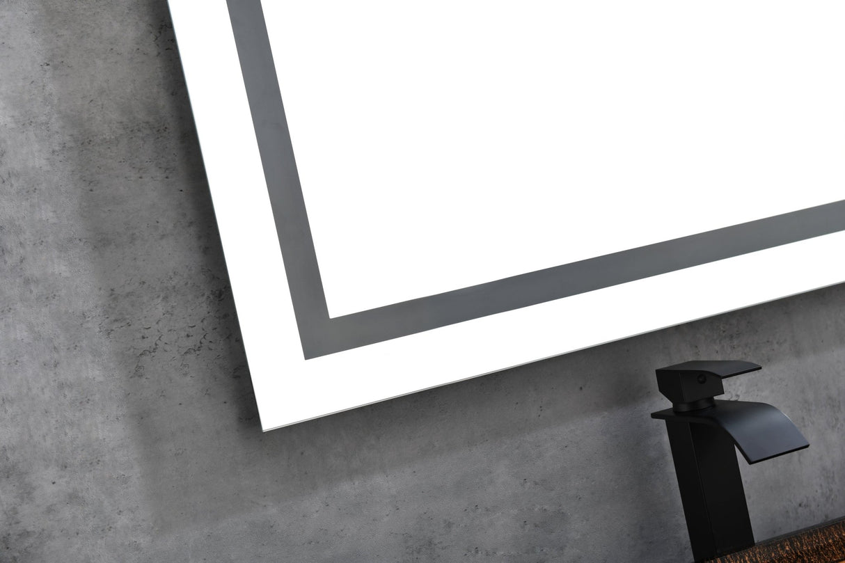 84*30LED Lighted Bathroom Wall Mounted Mirror with High Lumen+Anti - Fog Separately Control+Dimmer Function | Home Elegance USA