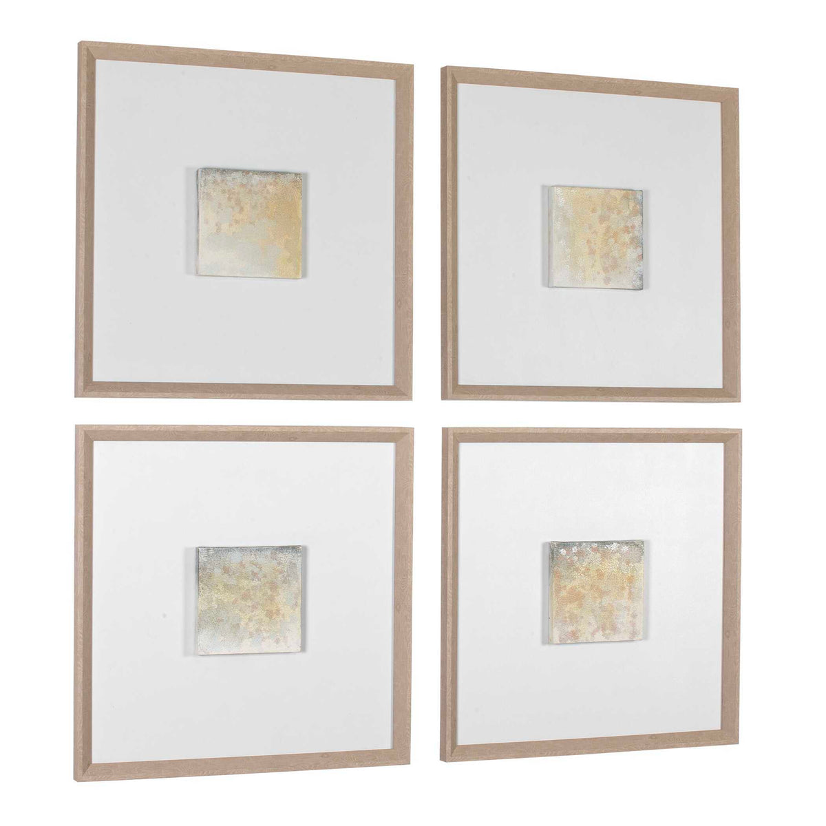 Now & Then Abstract Art (Set of 4) - Light Brown by Uttermost - View 4
