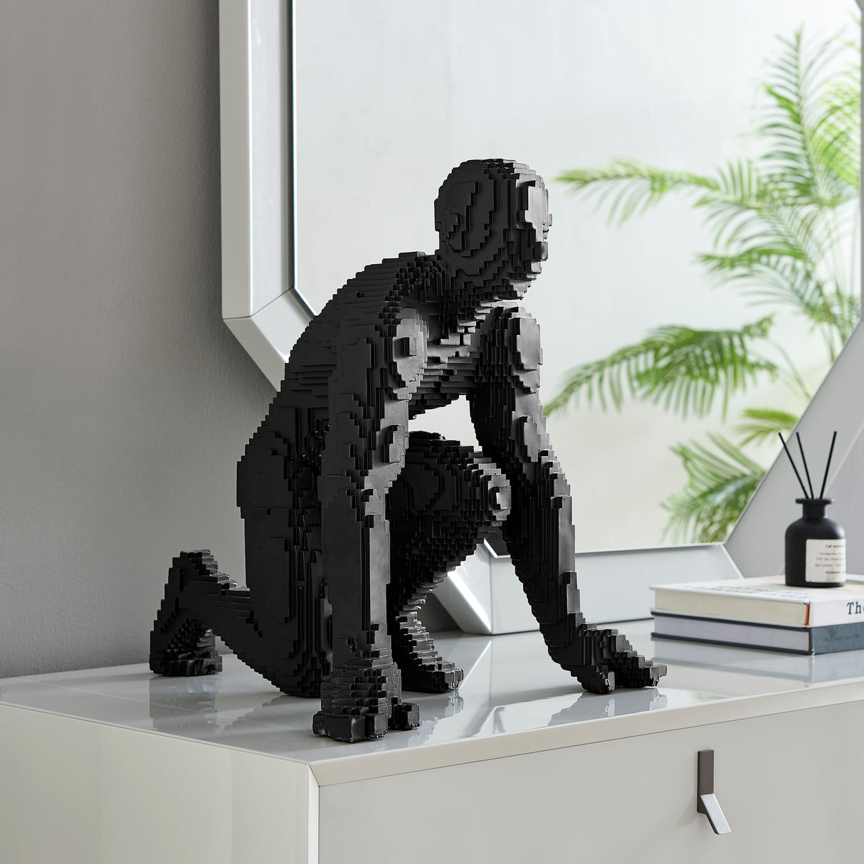 Pixel Running Man // Matte Black | Finesse - Home Elegance USA