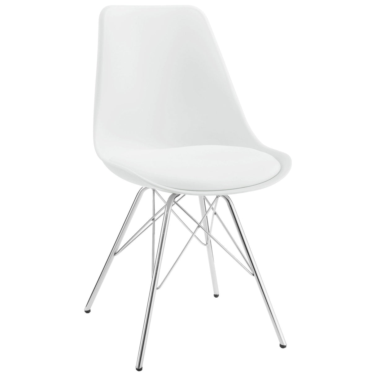 Lowry 5 - piece Round Dining Set Tulip Table with Eiffel Chairs White | Coaster | Home Elegance USA