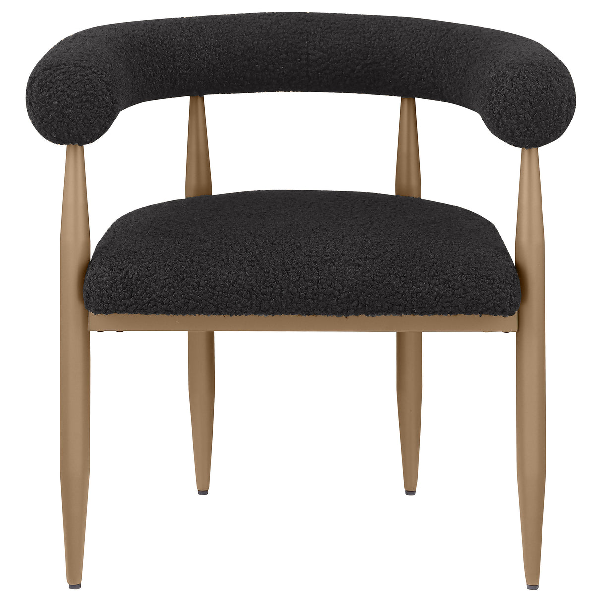 Dunmore Boucle Upholstered Dining Arm Chair Black (Set of 2) - Home Elegance USA