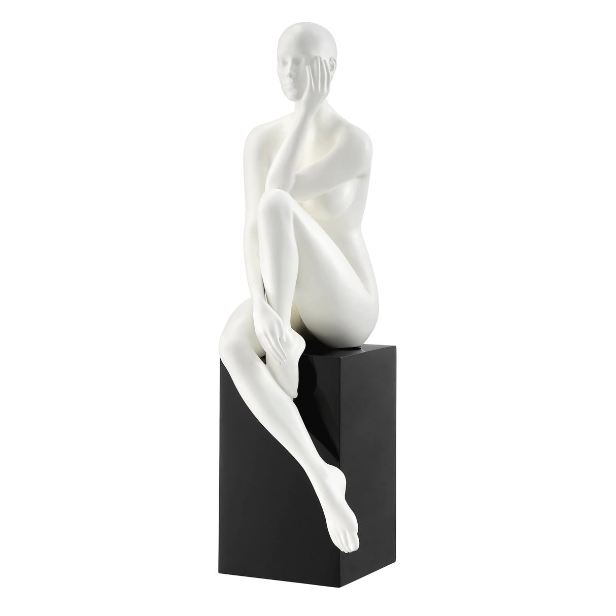 Escultura de muñeca Antoinette // Blanco mate con base negra | Finesse