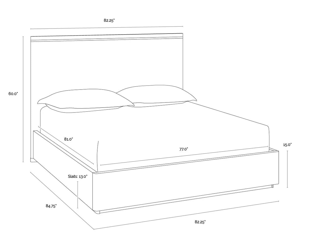 Altman Faux Leather Bed – King Size | SUNPAN
