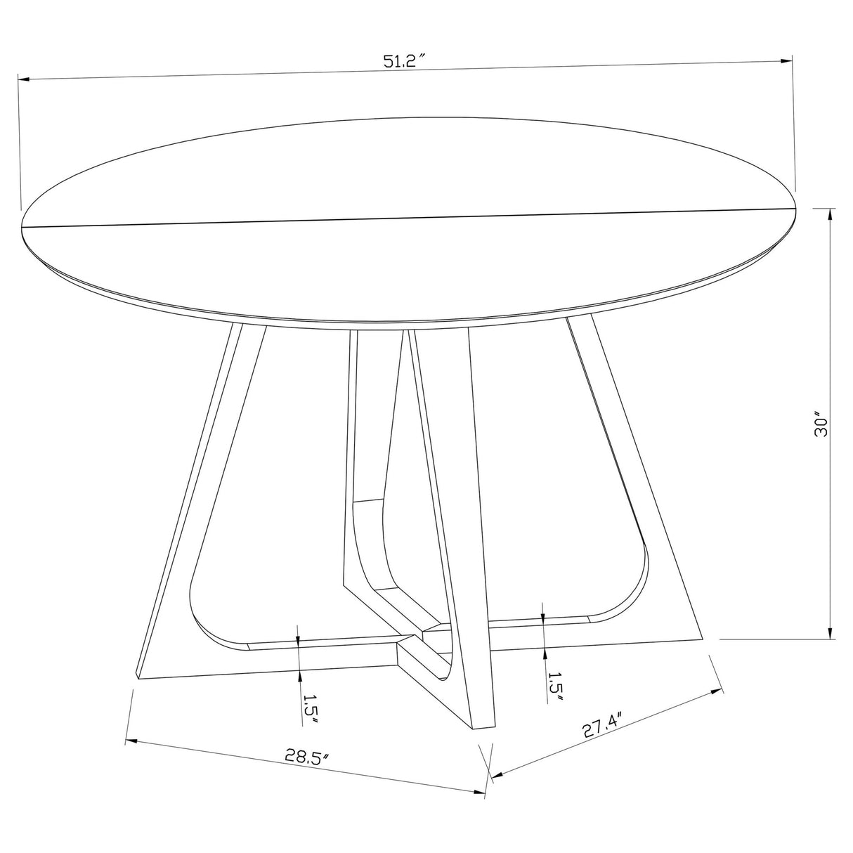 Dining Table - Gwynn Round Dining Table with Marble Top and Stainless Steel Base White and Gold