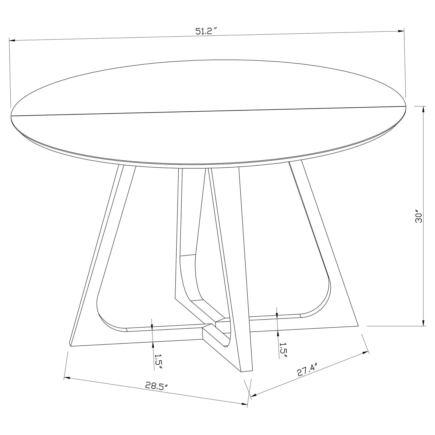 Dining Table - Gwynn Round Dining Table with Marble Top and Stainless Steel Base White and Gold