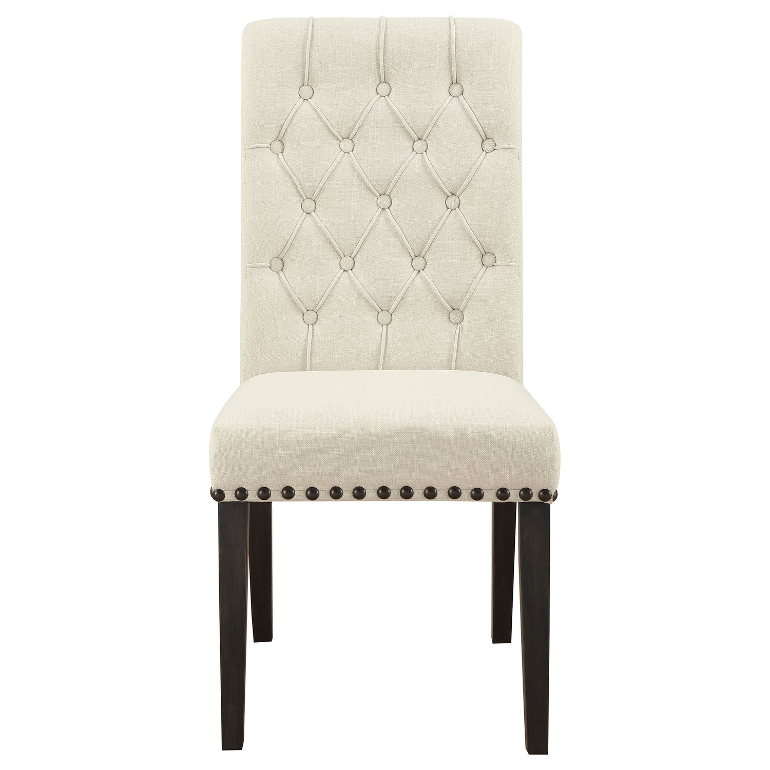 Alana Fabric Upholstered Dining Side Chair Beige (Set of 2) - Home Elegance USA