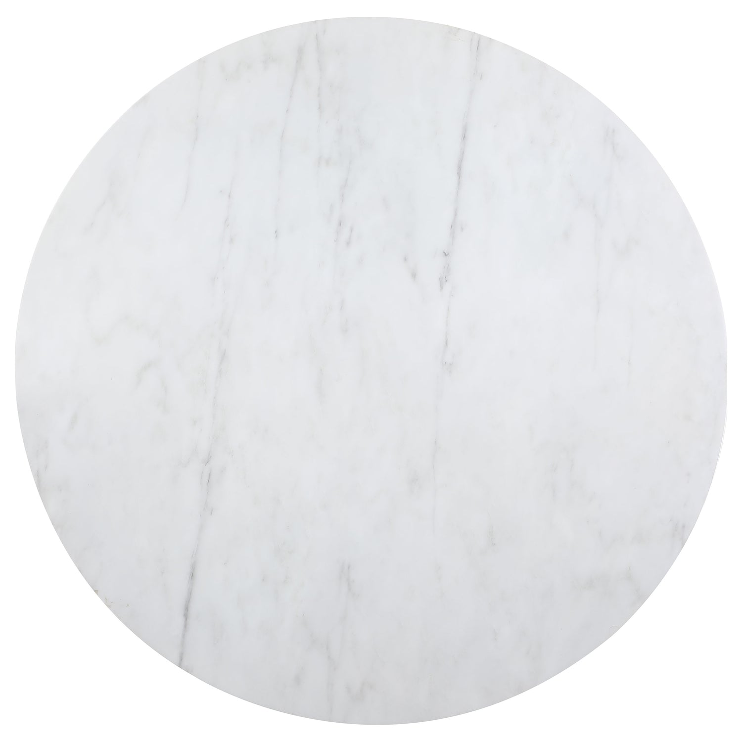 Ambrose Round 50-inch Marble Top Dining Table Brushed Gold - Home Elegance USA