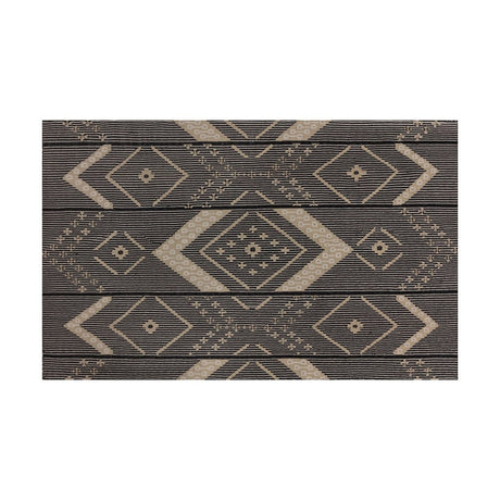 Asana Hand - Woven Rug - Charcoal / Beige - 9'' X 12'' | Sunpan | Home Elegance USA