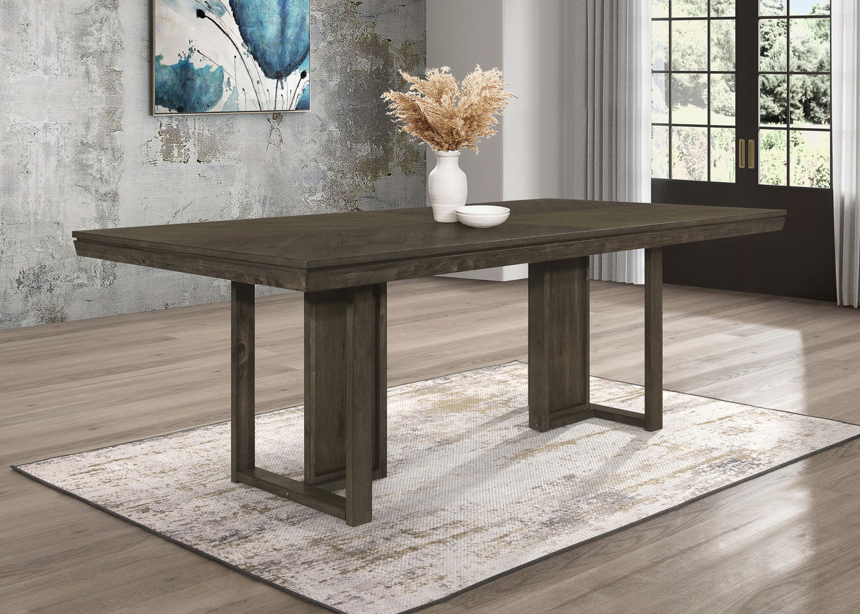 Dining Table - Kelly Rectangular Dining Table Dark Grey